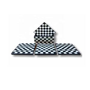 <b>Square</b> Pattern Bone Inlay Coaster Set of 4 with Holder Handmade Coaster for Drink with Holder Coaster for <b>Coffee</b> <b>Table</b> - Product Image 1