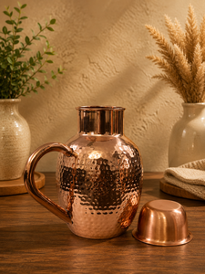 Bouteilles d'eau en cuivre personnalisées en gros avec design classique, couvercles et poignées écologiques pour cadeaux d'entreprise et mariages - Product Image 4