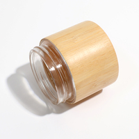 Vente en gros directe usine Xinte – Pot en verre coloré écologique personnalisé avec bouchon à vis en bambou naturel à sécurité enfant pour crème de soin en vrac