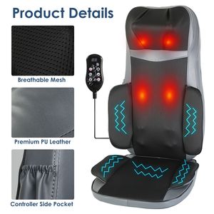Masajeador de Cuello y Espalda Shiatsu 3D, Cojín de Masaje Multifuncional para Todo el Cuerpo con Calor para el Hogar, el Automóvil, la Oficina, el Asiento del Conductor - Product Image 6
