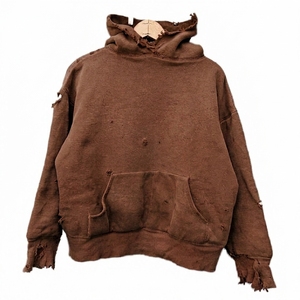Custom Vintage Acid Wash Distressed Regular Fit Solid 100% Cotton Streetwear Hoodie Manufacturer - Acid Wash & Distressed - Product Image 2