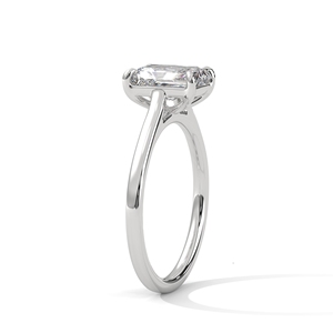 Luxury Gold <b>Silver</b> Ladies <b>Emerald</b> <b>Ring</b> 2.00 CTS Moissanite CVD Colour Stone CZ EGL VVS2 D VS1 Yellow White Rose Jewelry - Product Image 1