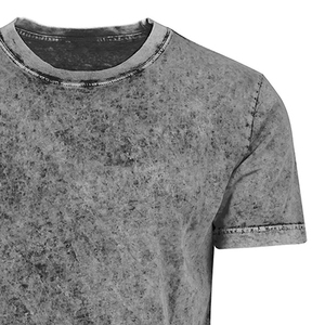 T-shirt à manches courtes pour homme, tie-dye, col rond, 100% coton jersey, coupe classique, style décontracté, gris - Product Image 2