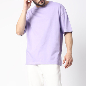 T-shirt pour homme à manches courtes et col rond, motif lavande, style décontracté, jersey en coton, coupe régulière, séchage rapide, respirant - Product Image 2