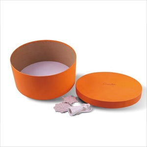 กล่องของขวัญทรงกระบอกสีส้มแบบกำหนดเองคุณภาพสูง - Product Image 2