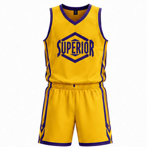 Uniforme de basketball léger avec tissu à circulation d'air avancée, logos d'équipe personnalisés et impression résistante à la décoloration - Product Image 1