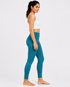 Women Solid High Waist Yoga <b>Leggings</b> <b>with</b> Butt Shaping Design Breathable Cotton Spandex Material and Utility <b>Pocket</b> For Sports - Product Image 3