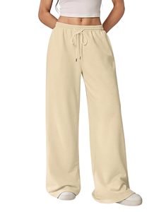 Pantalon de survêtement ample pour femme, taille haute, jambe large, décontracté, coupe ample, pour la gym et l'entraînement, en promotion - Product Image 5