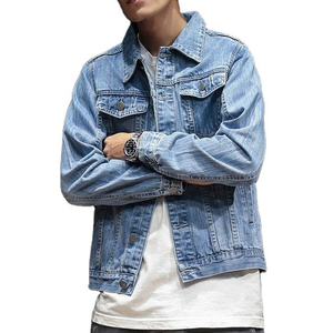 Vestes en jean pour hommes, prix de gros, haute qualité, manches longues, coupe-vent, respirantes, style hip-hop, pour l'hiver - Product Image 1