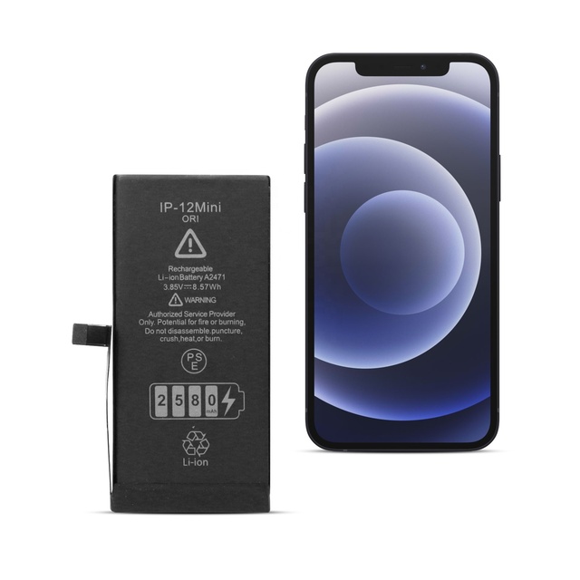 Required 100% Life No Flashing Battery Mobile Phone Battery for iPhone 12 Mini 2580mAh Digital Batteries