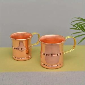 Elegant Copper <b>Mugs</b> with Traditional Craftsmanship and Smooth Finish for Water <b>Tea</b> Coffee Juice and Daily Beverage Use - Product Image 2
