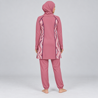 Ensemble Burkini Modeste Islamique Personnalisable 3 Pièces : Haut Long, Jupe Longue et Voile Assorti – Écologique