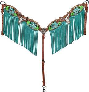 Têtière en cuir de haute qualité avec cristaux noirs, blancs, bleus, rouges pour logo personnalisé, style équestre western, durable - Product Image 4