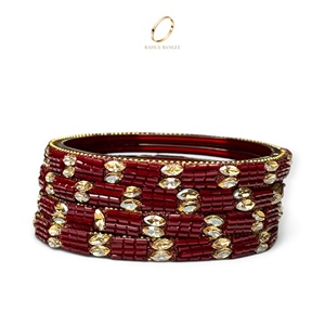 Premium Selling Kashmiri Borosilicate <b>Red</b> Glass <b>Bracelet</b> Jewelry Decorative Gold Plated Crystal for Women at Wholesale Price - Product Image 4