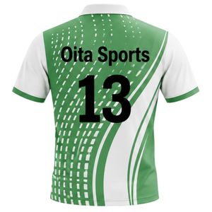 Men's Green <b>White</b> <b>Cricket</b> Jersey Short Sleeve Team Shirt Performance Sports Uniform Outdoor Game Wear <b>Cricket</b> Apparel - Product Image 2