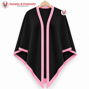 Châle sur mesure pour femmes Alpha Kapa Sorority, respirant, brodé grec, poncho de fraternité, impression numérique frontale - Product Image 6
