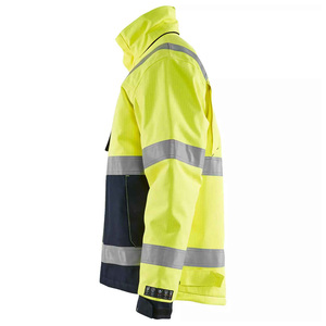 High Vis Safety Jacket Reflective Stripes Wind Resistant Fabric Lightweight Outdoor Workwear <b>Construction</b> Security - Product Image 6