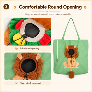 Bolsa de Transporte para Mascotas con Diseño de Dibujos Animados, Ajustable, con Cordón y Abertura para la Cabeza, para Gatos y Perros Pequeños - Product Image 4