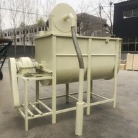 Mélangeur horizontal industriel pour aliments pour animaux, mélangeur d'aliments pour volailles, mélangeur d'aliments pour poulets, broyeur de mélange d'aliments à vendre