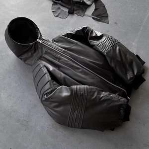 Veste bomber personnalisée NESTA SPORTS pour homme, coupe-vent en cuir PU, veste de moto, manteau streetwear de haute qualité pour motard - Product Image 5