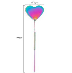 Heart Shape <b>Makeup</b> <b>Mirrors</b> With Long Handles In Multiple Colors And Metallic Finishes - Product Image 3