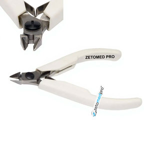 กรรไกรตัดข้าง ZETOMED PRO Precision 7190 หัวเรียวบาง ตัดแบบกึ่งเรียบ ไมโครเบเวล ป้องกันไฟฟ้าสถิตย์ ด้ามจับปลอดภัย ผลิตจากสแตนเลสสตีล สำหรับงานเครื่องประดับ - Product Image 1