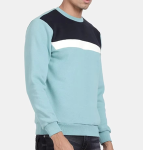 Sweat-shirt pour homme en coton mélangé respirant, style décontracté d'hiver, avec blocs de couleur - Product Image 2
