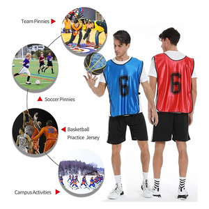 New Sports Numbered Practice Vest Breathable Training Bibs <b>Soccer</b> Basketball Scrimmage Team Identification Lightweight 100% - Product Image 4