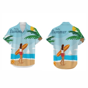 Camisa Aloha para Hombre, Estampado Personalizado, Transpirable, Ropa de Vacaciones, Ligera, Estilo Costero, Cierre de Botones, Informal, para Verano - Product Image 1