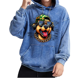 Sudaderas con Capucha Personalizadas de Moda Hip Hop para Hombre, Sudaderas con Estampado DTG de Alta Calidad 100% Algodón para Hombre - Product Image 1