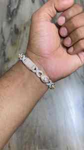 Two Tone Gold <b>Infinity</b> Link <b>Bracelet</b> Lab Diamond Pave Iced Out Marquise Charm Hip Hop Wristband Unisex Fine Jewelry - Product Image 4