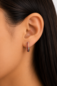 ต่างหูทับทิมเงินแท้ 92.5 รุ่น KLST-31068 - Product Image 5