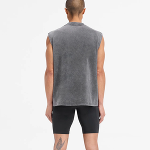 Débardeur de sport pour homme de haute qualité, léger, respirant, coupe oversize, effet délavé vintage, personnalisable - Product Image 2