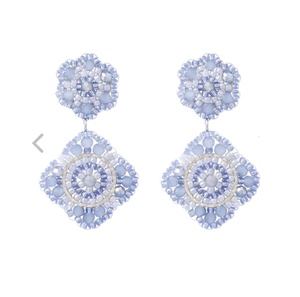 ต่างหูห้อยลูกปัดลาเวนเดอร์ปักงานฝีมือที่โดดเด่นด้วยการออกแบบแฟนซีล่าสุดและดึงดูดความสนใจของบริษัท - Product Image 1