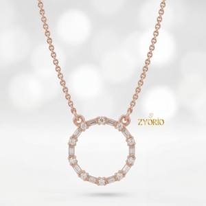 Collar con Colgante de Diamantes de Plata de Ley 925 de Lujo para Mujer, Chapado en Oro Rosa, Joyería Fina para Aniversario, Novia, Ocasiones Elegantes - Product Image 6