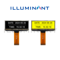 SAMPLE GRATIS Layar PMOLED 2,23 Inci 128x32 Putih/Kuning/Hijau/Biru Muda SSD1305 8-bit 68XX/80XX 4-wire SPI I2C 2832ASWCG01