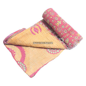 Colcha Kantha Gudari, Colcha Kantha Gudari, Venta al por Mayor, Proveedor de Oro, GD2173, Colcha Kantha Hecha a Mano, Algodón Estampado Indio - Product Image 1