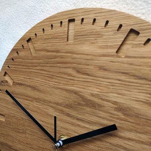 Horloge murale en bois naturel, prix abordable, élégante, pour salon, chambre, bureau - Product Image 2