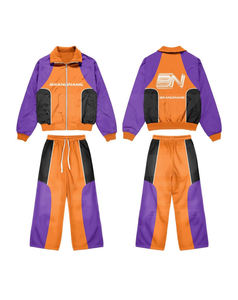 Ensemble survêtement coupe-vent oversize pour homme, pantalon et veste 100% nylon imperméable, impression numérique, logo, intérieur en mesh. - Product Image 4