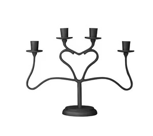 Support de bougie en métal design, centre de table élégant, porte-bougie, décoration intérieure, pièce d'appoint pour mariage - Product Image 5