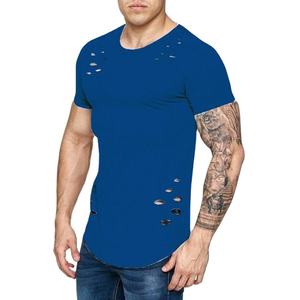 Camiseta de Hombre 2026 OEM con Logotipo Personalizado, Estilo Urbano, Algodón Desgastado, Cuello Redondo, Manga Regular - Product Image 1