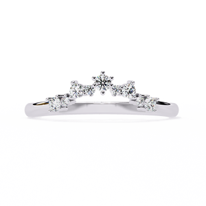 Anillo de Diamantes Sintéticos de Oro Blanco de 10k, 14k, 18K, Corte Simple, Ligero, para Uso Diario, Diamantes Cultivados en Laboratorio CVD HPHT - Product Image 1