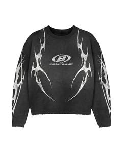 Men's Knitted Pullover Sweatshirt <b>Set</b> With Tribal Print O-Neck Long Sleeve <b>Sweater</b> And Matching Drawstring Pants Autumn Wear - Product Image 5