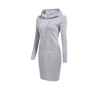 High Quality Customized French Terry Ladies <b>Long</b> Slim Fit <b>Sweatshirt</b> Hoodies with Custom logo and Labeling of 100% Cotton - Product Image 1