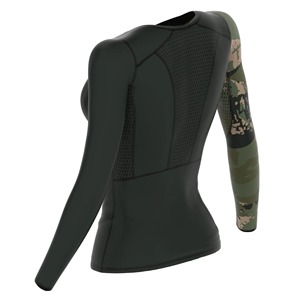 <b>Women's</b> High Quality Breathable <b>Compression</b> <b>Top</b> Custom Fitness Sports Shirt Heat-Transfer Printed 100% Polyester V-neck Crop <b>Top</b> - Product Image 3