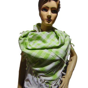 Wholesale Large Soft Linen Knitted <b>Scarf</b> with Tassels Thick Chunky <b>Checked</b> Shawls Design for Women Winter Fashion Warm Cozy - Product Image 3