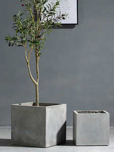 Bassin carré moderne en plastique pour intérieur et extérieur, écologique, pour la maison, le jardin, l'hôtel, en PP, revêtement poudré, durable, léger, minimaliste - Product Image 3