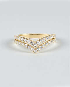 Anillo de Compromiso de Oro Sólido de 14k/18k con Diamante Creado en Laboratorio, Diseño de Corona y Hueso de la Suerte, Joyería de Cuento de Hadas para Princesa, Apilable, Delicado Regalo para Ella - Product Image 1