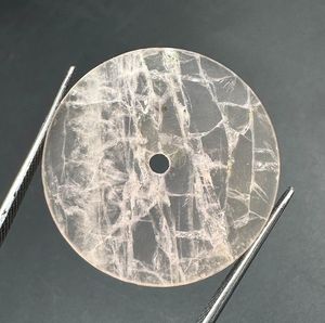 Cadran de montre en quartz rose naturel, 31,50 mm, épaisseur 1,50 mm, rond poli, trou central de 2 mm, fabrication de montres sur mesure, cadran K Gems-1004 - Product Image 5