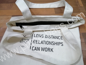 Bolsas Prime personalizadas de lona de algodón con diseño de puntos, plegables, reutilizables, con asas de yute, cierre de cremallera, color personalizado, logotipo impreso - Product Image 6